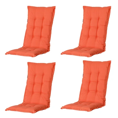 Afbeelding van Madison Tuinkussens Hoge Rug Panama Flame Orange 123x50 Oranje 4 Stuks