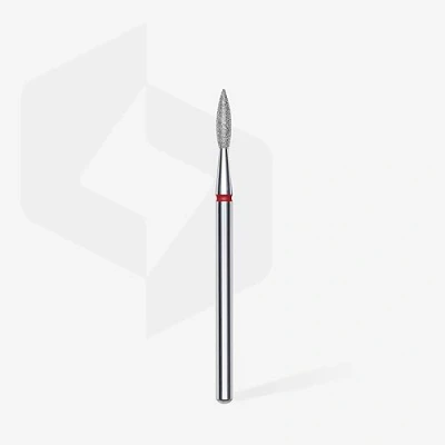 Afbeelding van STALEKS PRO Diamantopzetstuk Scherpe vlam (rode ring) I nagelschuurset schuurset voor elektrische schuurmachines schroefbit manicure en pedicure (FA11R021/8)