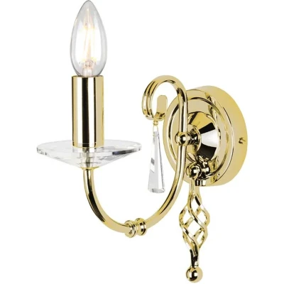 Afbeelding van Elstead Lighting LED Wandlamp Aegean 1X E14 Max 60W Polished Brass