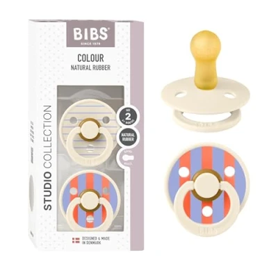 Afbeelding van BIBS Studio Speen Pin &amp; Block Hush Mix Spenen Size 2 (6+ maanden)