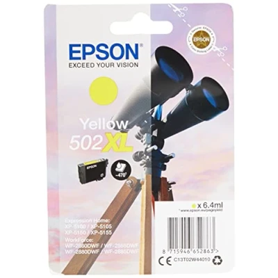 Afbeelding van Epson 502XL (C13T02W44010) Inktcartridge Geel Hoge capaciteit