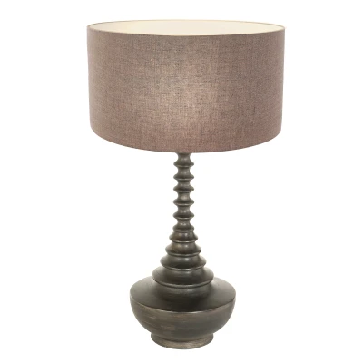 Afbeelding van Steinhauer tafellamp Bois zwart metaal 40 cm E27 fitting 3761ZW
