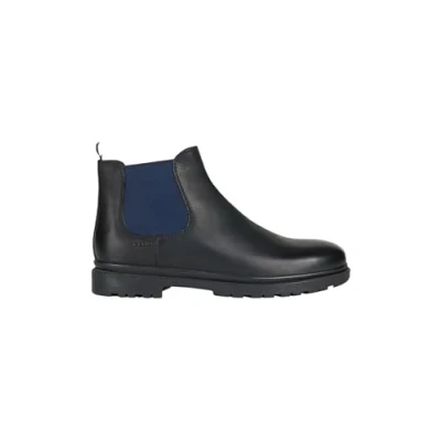 Afbeelding van Geox Korte laarzen, Heren, Maat: 45, Black/navy Leer en textiel