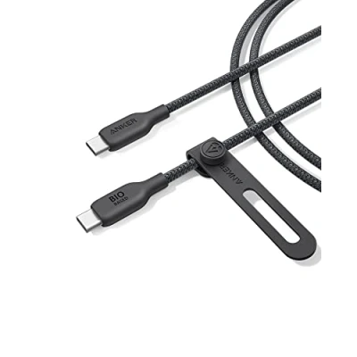 Afbeelding van Anker USB C naar 543 oplaadkabel (140 W, 180 cm), 2.0 biologisch nylon voor MacBook Pro 2020, iPad Air 4, Samsung Galaxy S22 en meer (ghost zwart)
