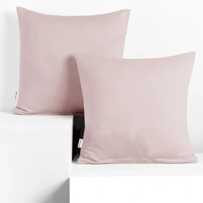 Image de DecoKing Lot de 2 taies d&#039;oreiller 80 x cm en jersey 100% coton peigné avec fermeture éclair violet ambre