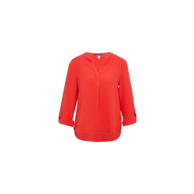 Afbeelding van QS MIT ÄRMELN ZUM Krempeln Blouse, Dames, Maat: 34, Rot