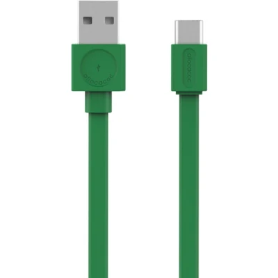 Afbeelding van Allocacoc USBKabel Plat USB C Green