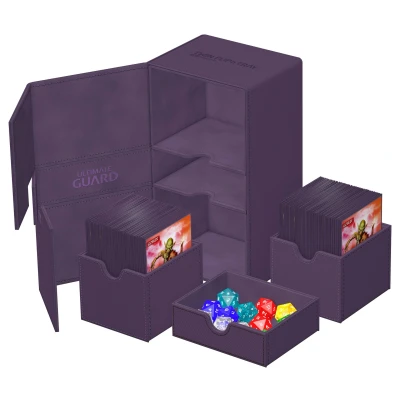 Afbeelding van Ultimate Guard Twin Flip&#039;n&#039;Tray Deck Case 200+ XenoSkin Monocolor Purple