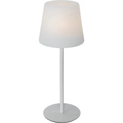 Afbeelding van QAZQA jude Moderne Dimbare LED Draadloze Oplaadbare Tafellamp USB met Dimmer 1 lichts H 40 cm Wit Buitenverlichting