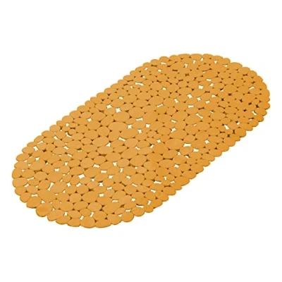 Afbeelding van douceur d&#039;intérieur, Badkuiponderlegger, 36 x 69 cm, oker, pvc, eenkleurig, vitamine