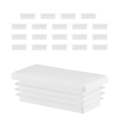 Afbeelding van EMFA 20 stuks lamellenstoppen voor rechthoekige buizen 80 x 40 mm wit cm