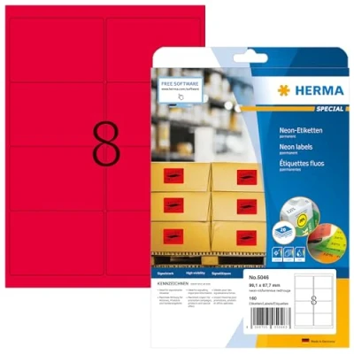 Image de HERMA Special étiquettes fluorescentes 160 étiquette(s)