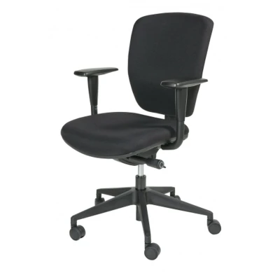 Afbeelding van Bureaustoel serie 1335 NEN Zwart stof met kunststof onderstel