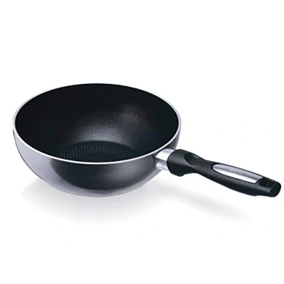 Image de Beka 13078204 mini wok sans couvercle 20 cm pro induc anthracite en alumnium intérieur revêtu tous feux + induction