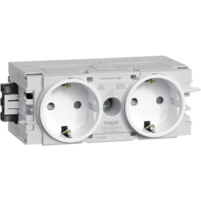 Afbeelding van Hager Stopcontact voor Accessoires elektroplintsysteem Wit 1 stuk(s)