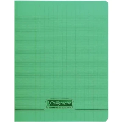 Image de Cahier couverture polypro piqué 17x22cm 96 pages séyès 90 grammes Vert