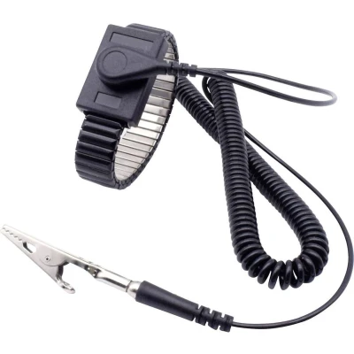 Afbeelding van Quadrios ESD armband Zwart Drukknop 4 mm