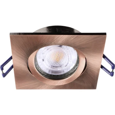 Afbeelding van Samsola plafond inbouwlamp, koperkleurig, 9 x cm, metaal
