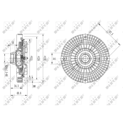 Afbeelding van Koppeling, radiateurventilator NRF 49642