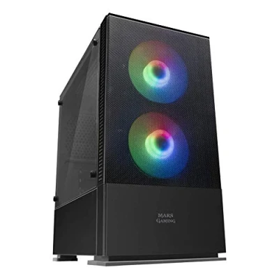 Afbeelding van Mars Gaming MCZ pc behuizing, compact, MicroATX, zijpaneel + frontplaat mesh, zwart