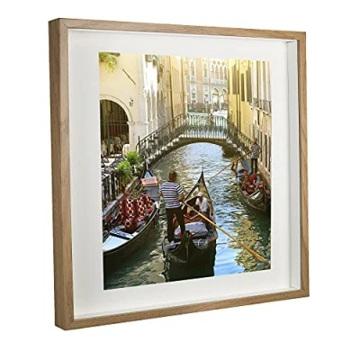 Afbeelding van BD ART Diepe fotolijst, eiken, 50 x cm, 3D box, met passe partout, 30 plexiglas