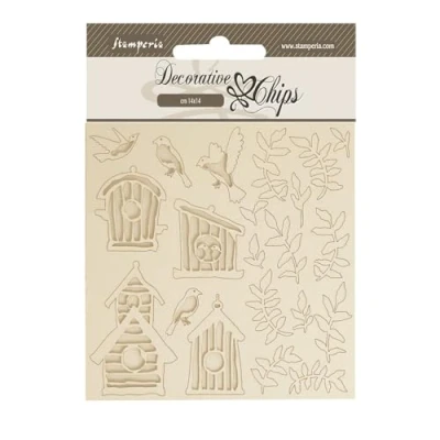 Afbeelding van Stamperia Garden Decorative Chips Nests (SCB215)