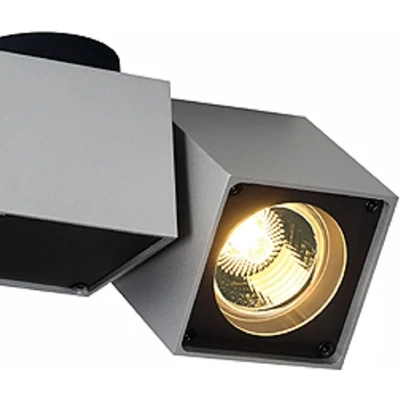 Afbeelding van SLV Altra Dice 151534 Plafondspot Halogeen GU10 100 W Zilver grijs, Zwart