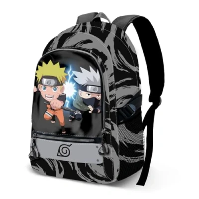 Afbeelding van Karactermania Naruto Kid FIGHT FAN 2.2 Rugzak Backpack met trolley bevestiging Grijs