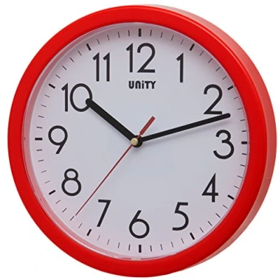 Afbeelding van Unity Hastings Silent Sweep Moderne wandklok, rood, 22 x 3 cm