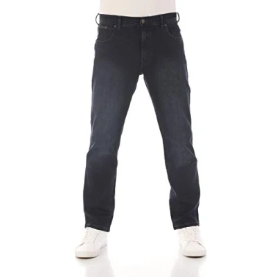Afbeelding van Wrangler Heren Jeans Broeken Texas Stretch regular/straight Fit Blauw Volwassenen Denim Jeansbroek