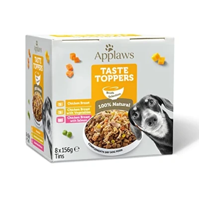 Afbeelding van 8x156g Applaws Taste Toppers in Bouillon Probeerpakket Hondenvoer nat
