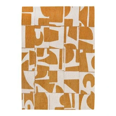 Afbeelding van Louis de Poortere Craft Papercut Vloerkleed 140 x 200 cm Curry