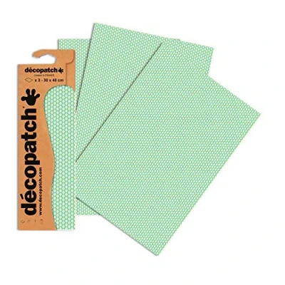 Image de 3 feuilles Décopatch Géométriques jade 734