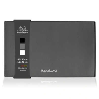 Afbeelding van Premium siliconen bakonderlegger, 60 x 40 cm (grijs, vierkant), voedermat, kattenvoeronderlegger, voederbak, hondenbak, volautomatische koffiebak, bakmat, mat