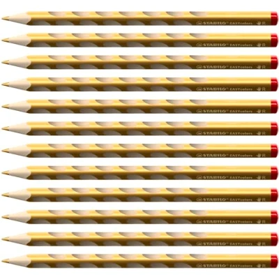 Afbeelding van STABILO 12 ergonomische kleurpotloden voor rechtshandigen EASYcolors goudkleurig
