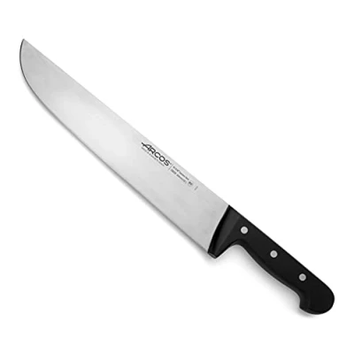 Afbeelding van Arcos Slagersmes met 300 mm Nitrum roestvrijstalen lemmet. 394 g. Professioneel slagersmes, ergonomische handgreep POM. Universele serie. Kleur: zwart.