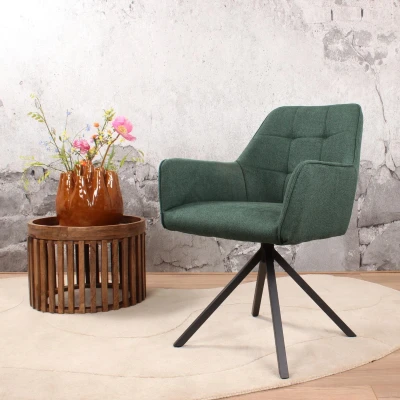 Afbeelding van DS4U® Meike eetkamerstoel stof groen