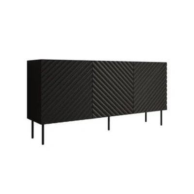 Afbeelding van Meubella Dressoir Laguna Zwart 165 cm