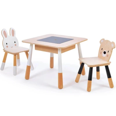 Afbeelding van Set Tafel En Stoelen Bos