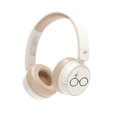 Afbeelding van Harry Potter draadloze junior koptelefoon met volumebegrenzing microfoon lange batterijduur (wit)