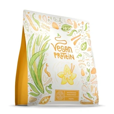 Afbeelding van Alpha Foods Vegan Proteine poeder Eiwitpoeder als maaltijd of ontbijtshake, Plantaardige Shake, 600 gram voor 40 shakes, met Vanille smaak (nieuw recept)