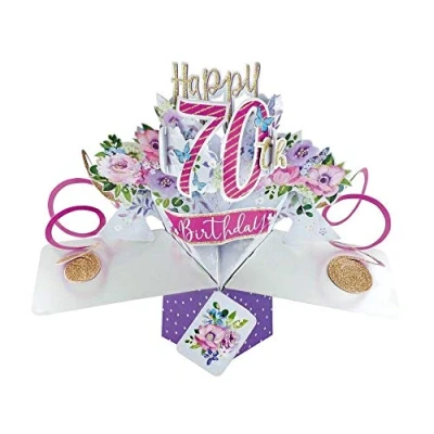 Afbeelding van Second Nature 70e verjaardag 3D pop up wenskaart