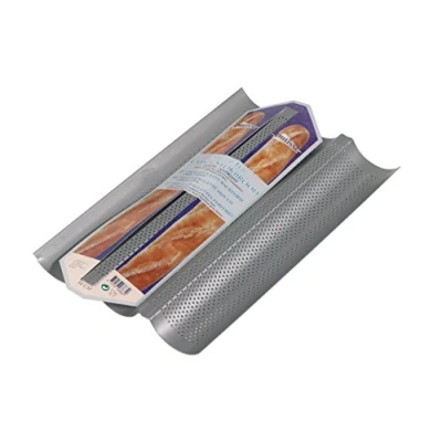 Image de PATISSE Moule 3 baguettes antiadhésif en acier revetu 38x25x05 cm