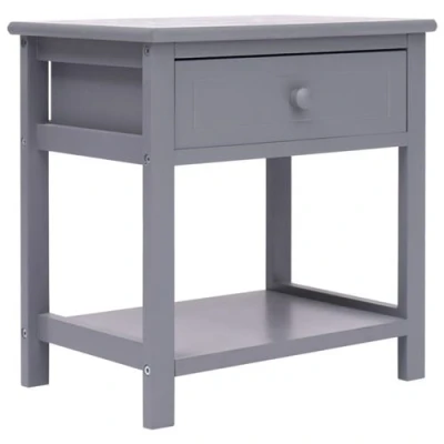 Afbeelding van Nachtkastje 40x29x42 cm paulowniahout grijs