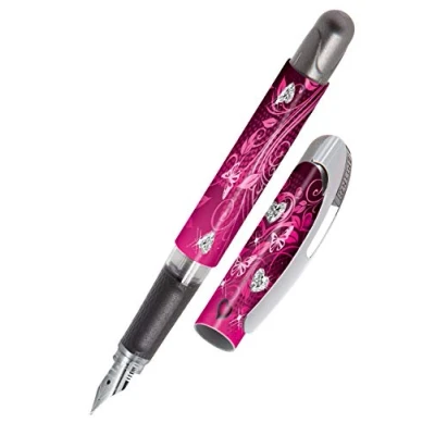 Image de ONLINE stylo à encre College Pink Dreams│ plume ergonomique pour l&#039;école │ moyenne, partie soft grip cartouches d&#039;encre standard rechargeable │idéal enfants, 1 Unité (Lot de 1)