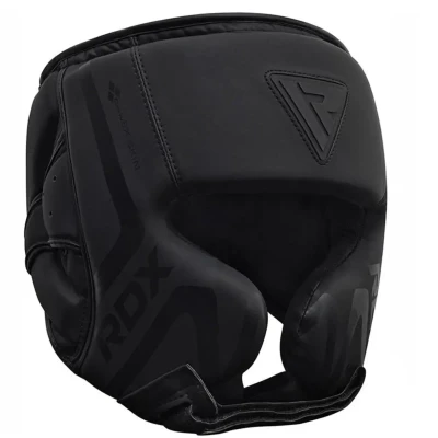 Afbeelding van RDX Sports T15 Noir Cheek Protector Hoofdbeschermer Matzwart Kunstleer