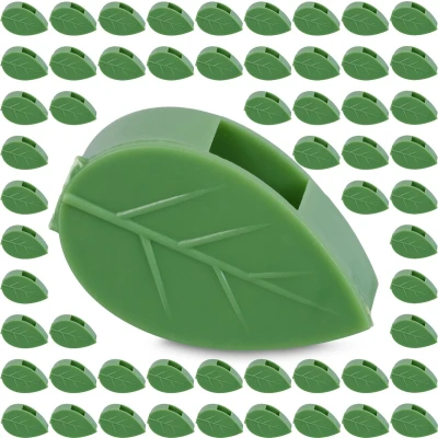 Afbeelding van Relaxdays plantenclips zelfklevend set van 140 muur voor klimplanten met plakstrip