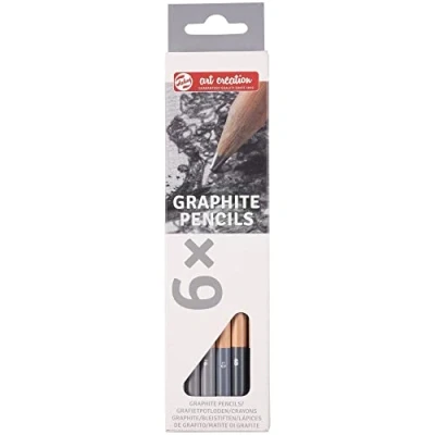 Image de Set de 6 crayons graphite HB à 8B Royal Talens