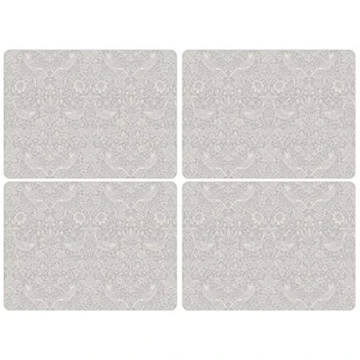 Afbeelding van Portmeirion Home &amp; Gifts The Original Morris Co Pure Set van 4 placemats kurk met aardbeienmotief, meerkleurig, 40,1 x 29,8 cm