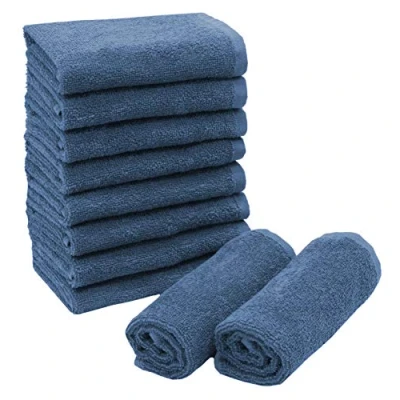 Afbeelding van ZOLLNER set van 10 zeepdoekjes, 30x30 cm, 100% katoen, 400 gsm, marine